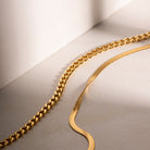 18K Gold-Plated Double Layered Necklace - Gold / One Size