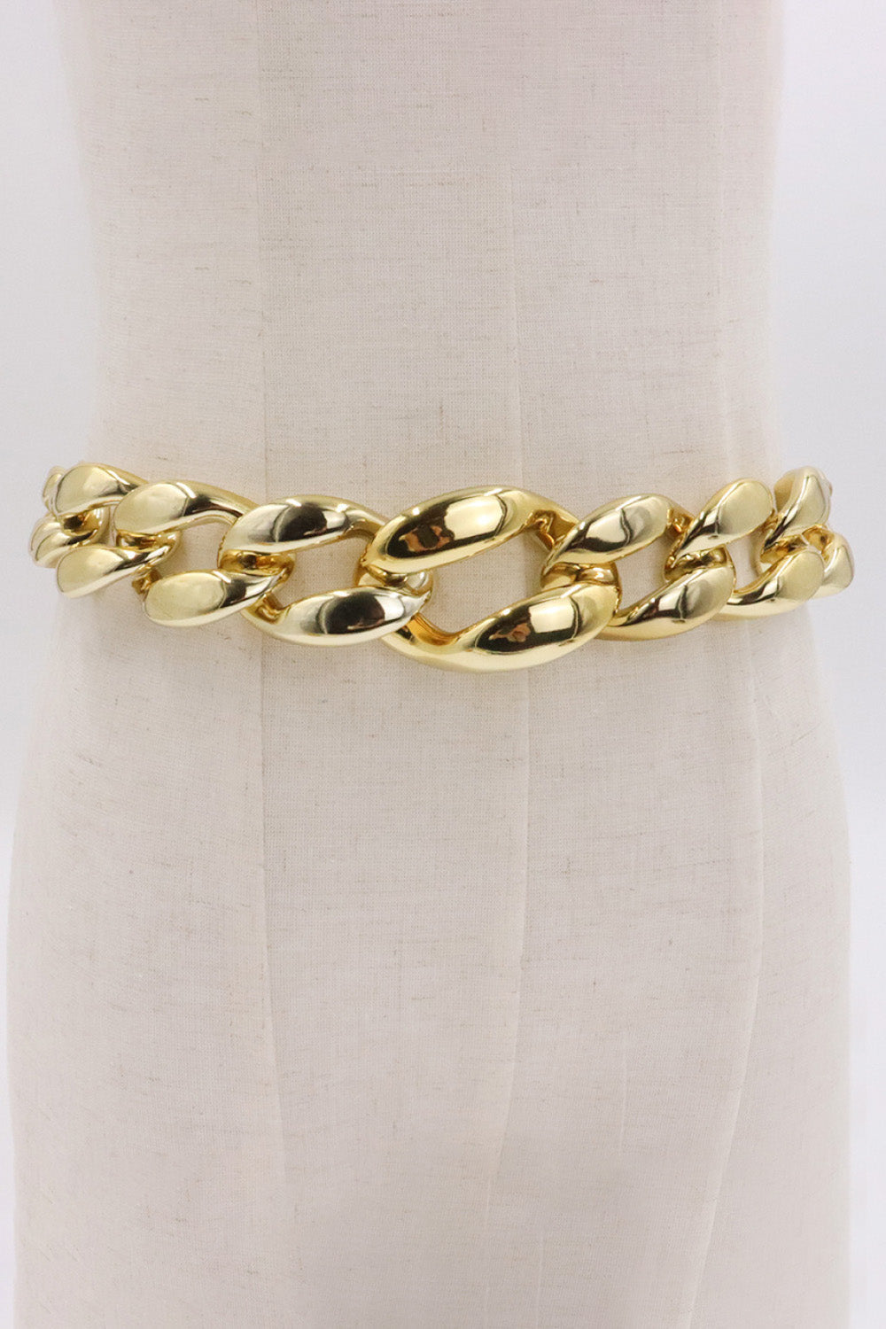 Acrylic Chain Belt - Gold / One Size