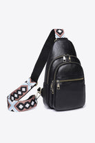 Adored It’s Your Time PU Leather Sling Bag - Black / One Size