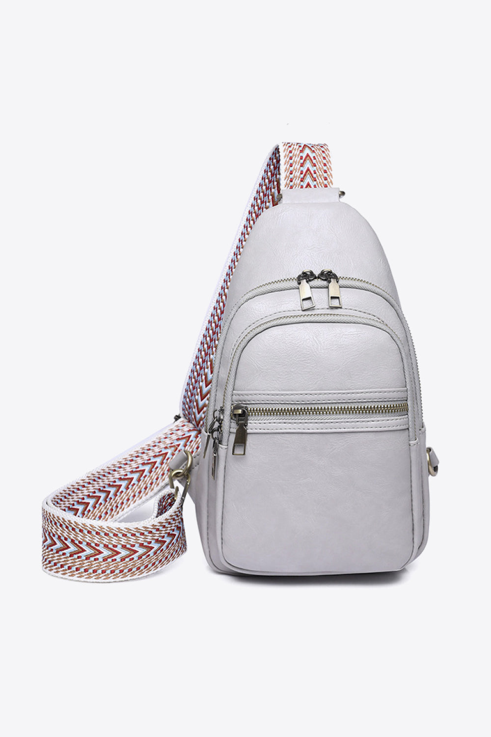 Adored It’s Your Time PU Leather Sling Bag - Gray Dawn / One Size