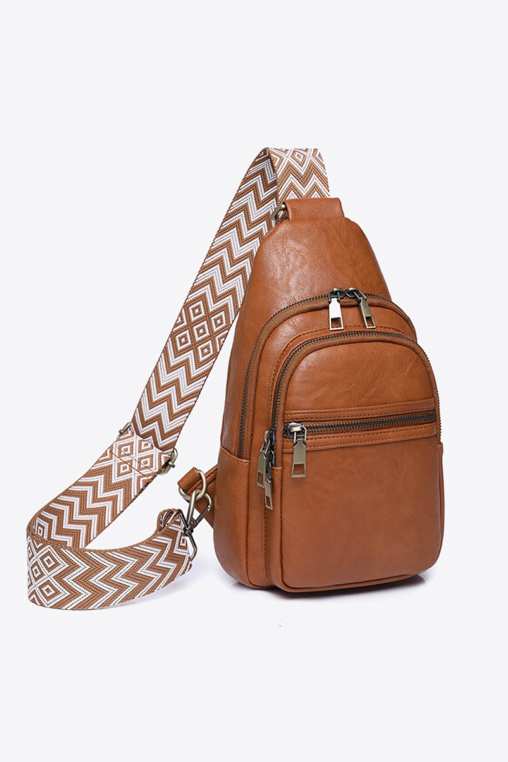 Adored It’s Your Time PU Leather Sling Bag - Ochre / One Size