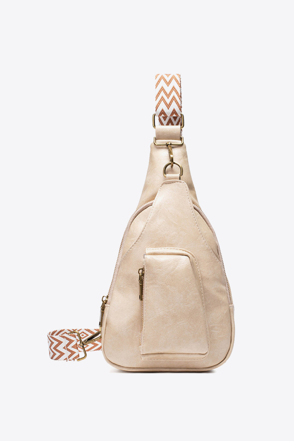 All The Feels PU Leather Sling Bag - Beige / One Size