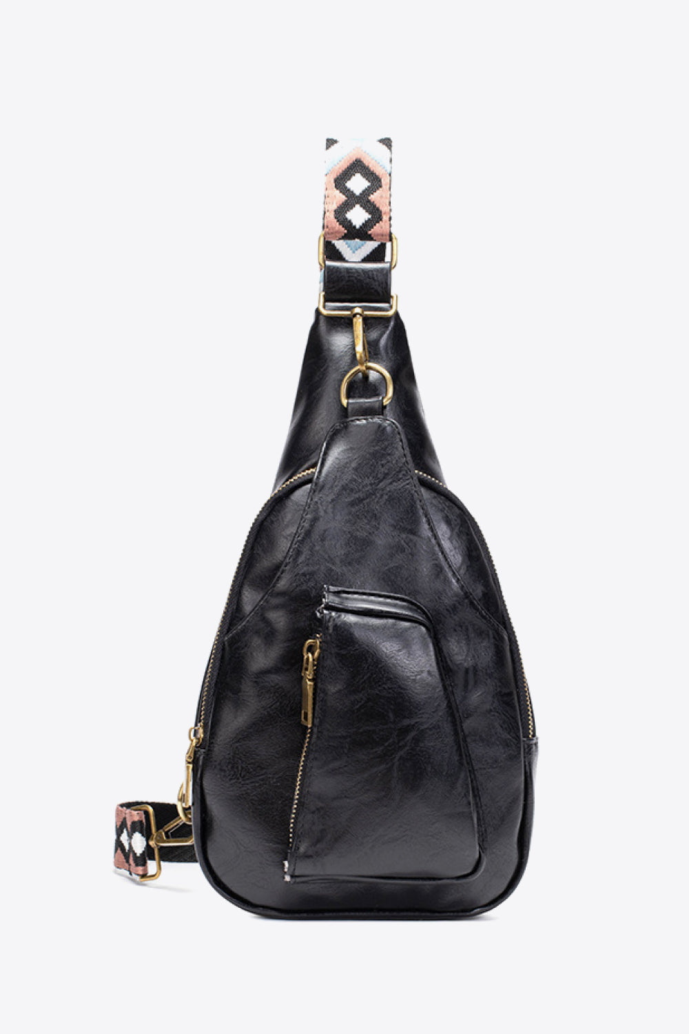 All The Feels PU Leather Sling Bag - Black / One Size