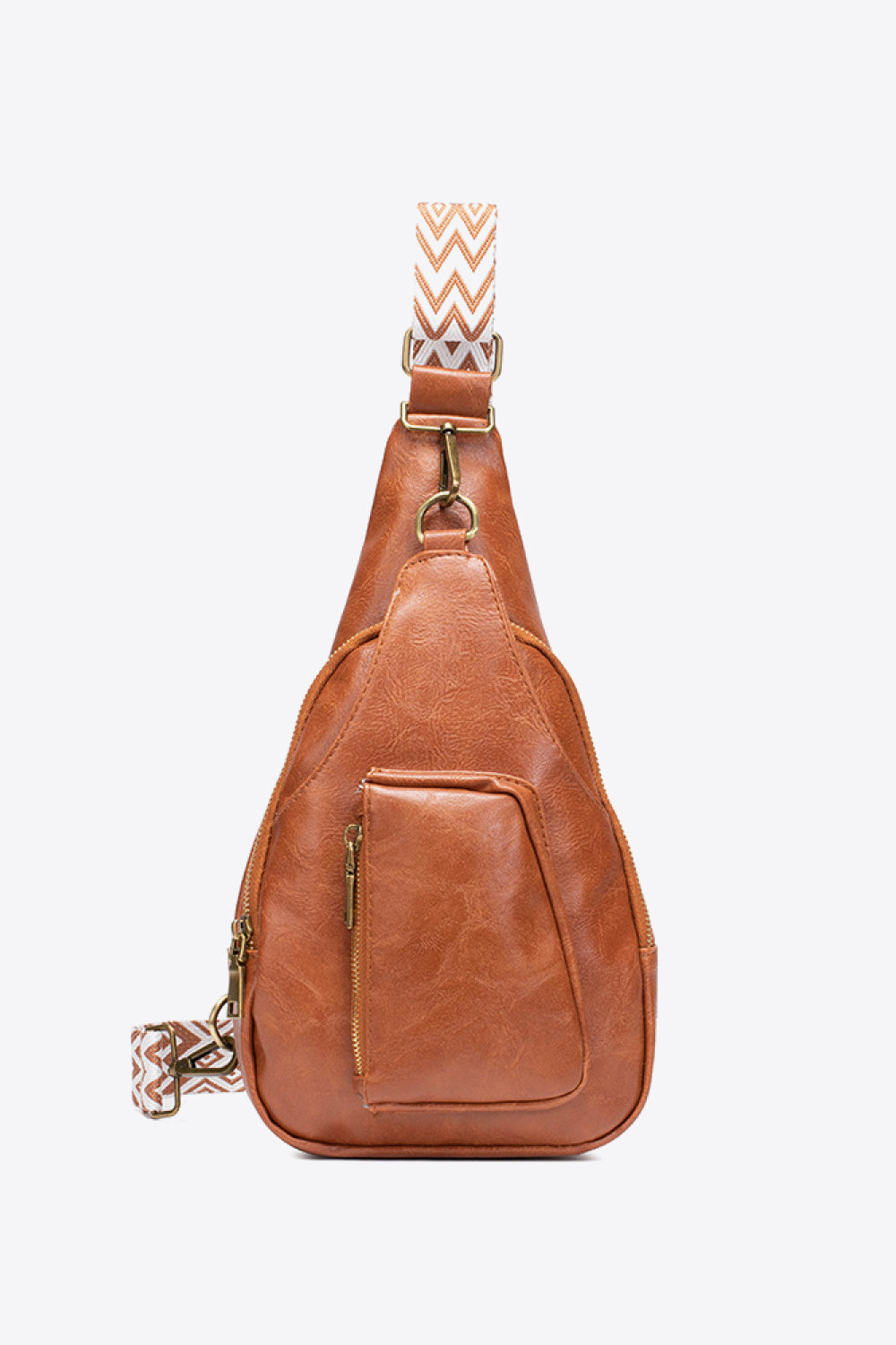 All The Feels PU Leather Sling Bag - Brown / One Size