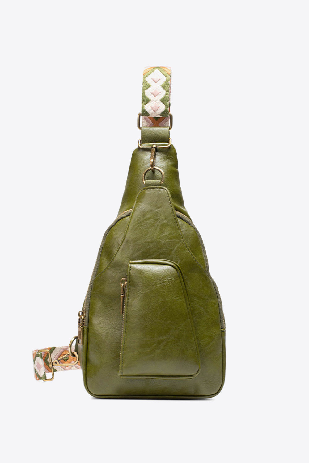 All The Feels PU Leather Sling Bag - Green / One Size