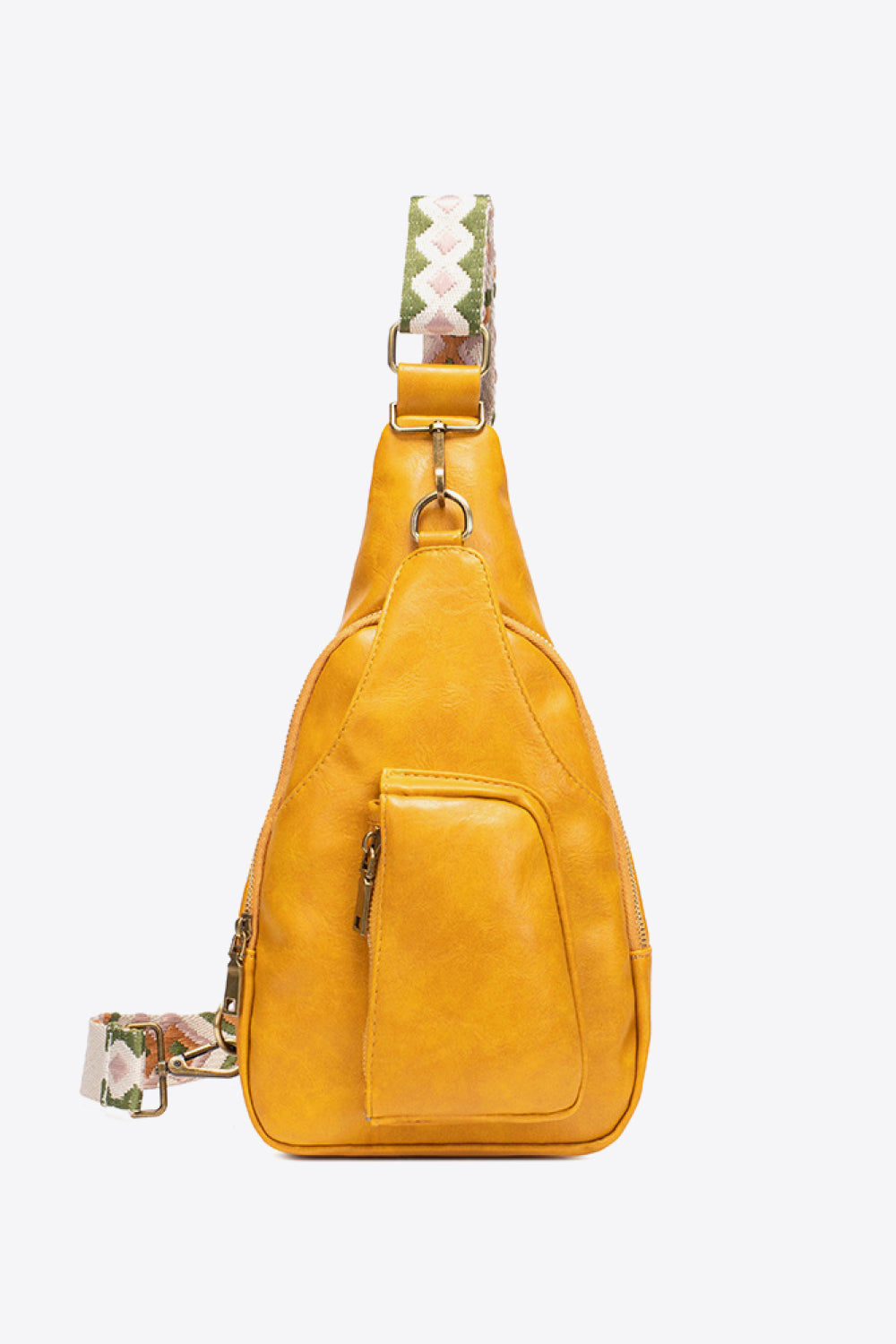 All The Feels PU Leather Sling Bag - Yellow / One Size