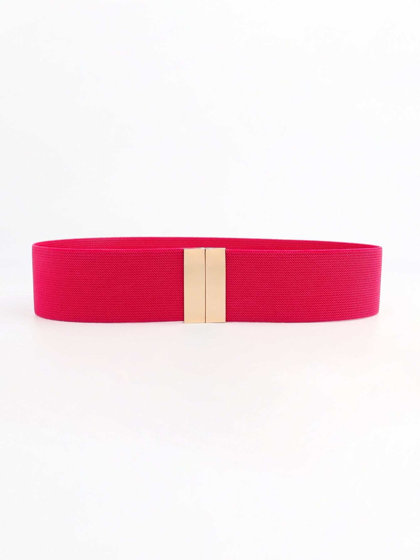 Alloy Buckle Elastic Belt - Deep Rose / One Size