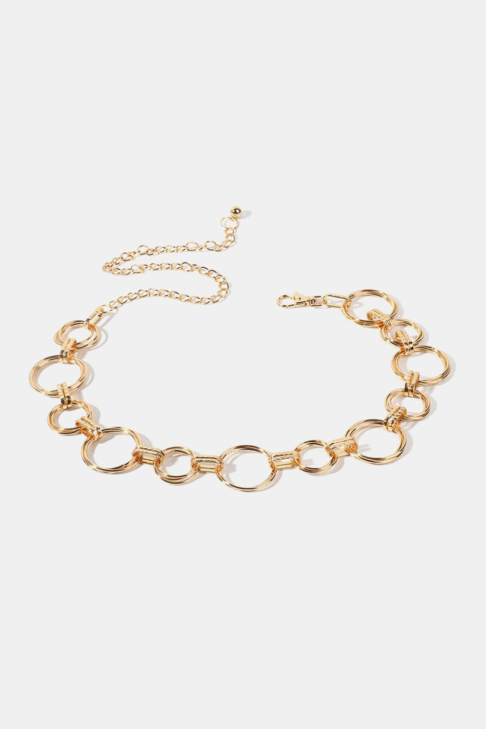 Alloy Chain Circle Shape Belt - Gold / One Size