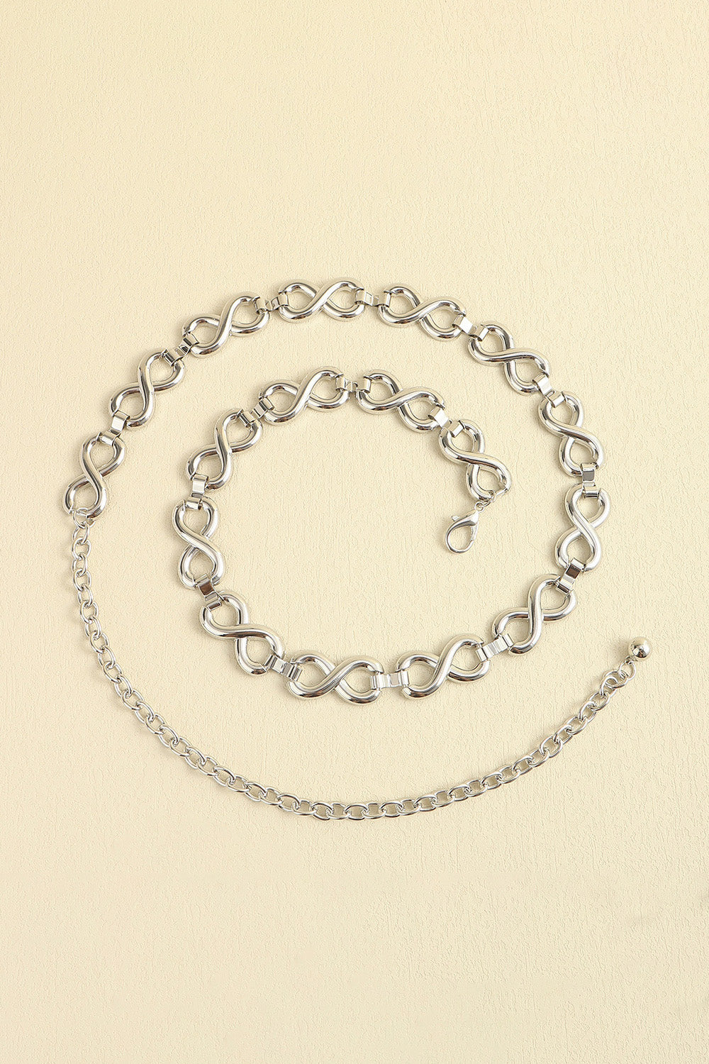 Alloy Lobster Clasp Belt - Silver / One Size