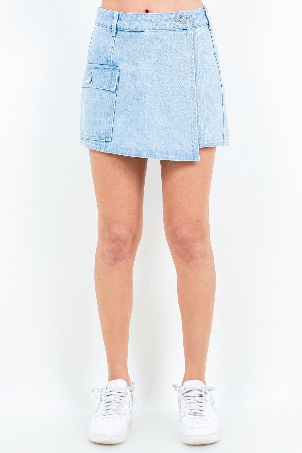 American Bazi Cargo Pocket Mini Skort - LT Blue / S
