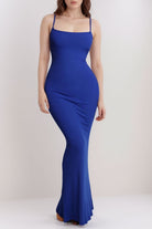 Basic Bae Built-In Shapewear Sleeveless Maxi Dress - Royal Blue / S