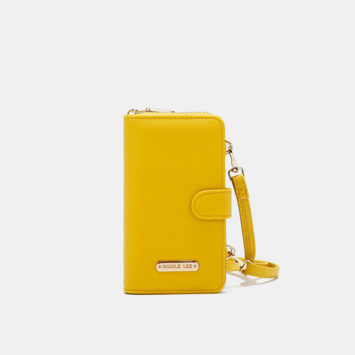 Bold 2 Piece Phone Case Crossbody Wallet - Mustard / One Size