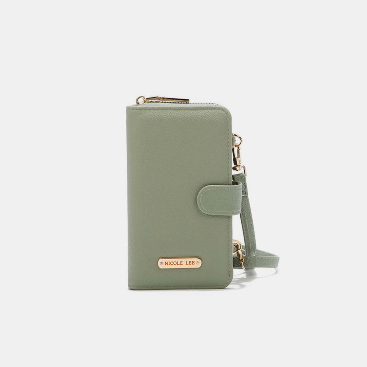 Bold 2 Piece Phone Case Crossbody Wallet - Sage / One Size