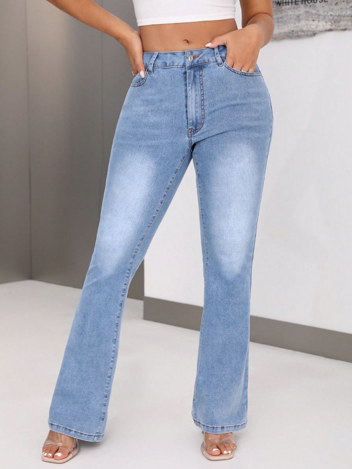 Bootcut Jeans with Pockets - Light / S