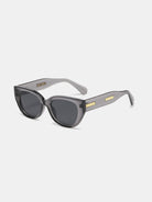 Cat Eye Polycarbonate Frame Sunglasses - Gray / One Size