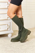 Chunky Knee High Sock Boots