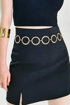 Circle Ring Chain Belt - Gold / One Size