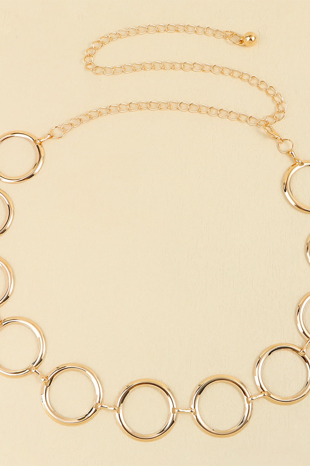 Circle Ring Chain Belt - Gold / One Size