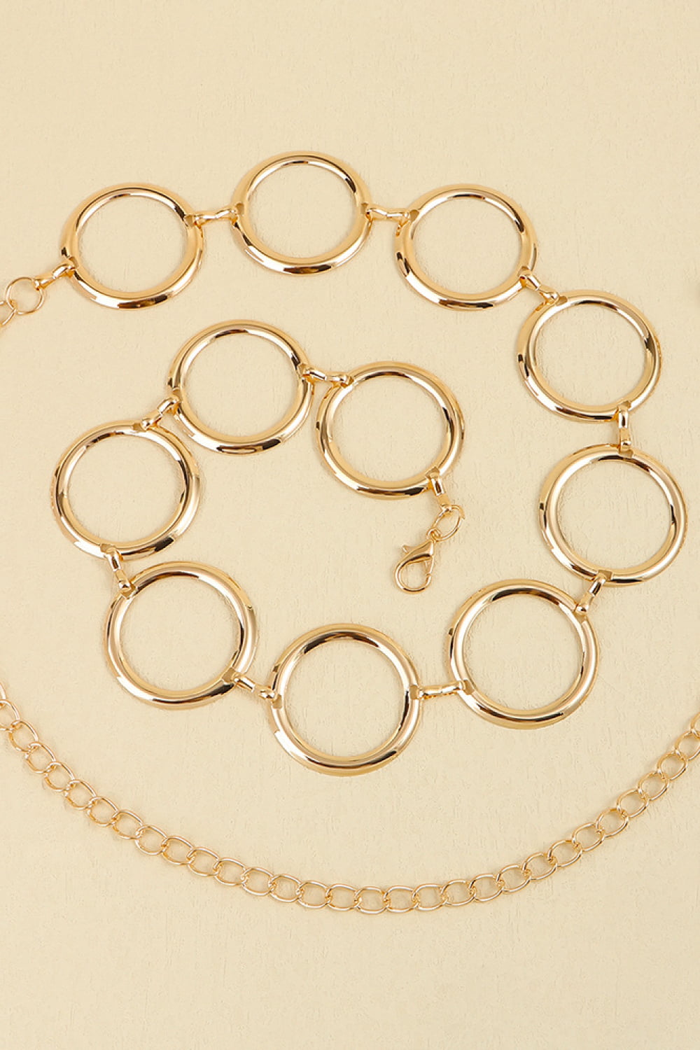 Circle Ring Chain Belt - Gold / One Size