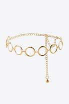 Circle Ring Chain Belt - Gold / One Size