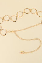 Circle Ring Chain Belt - Gold / One Size