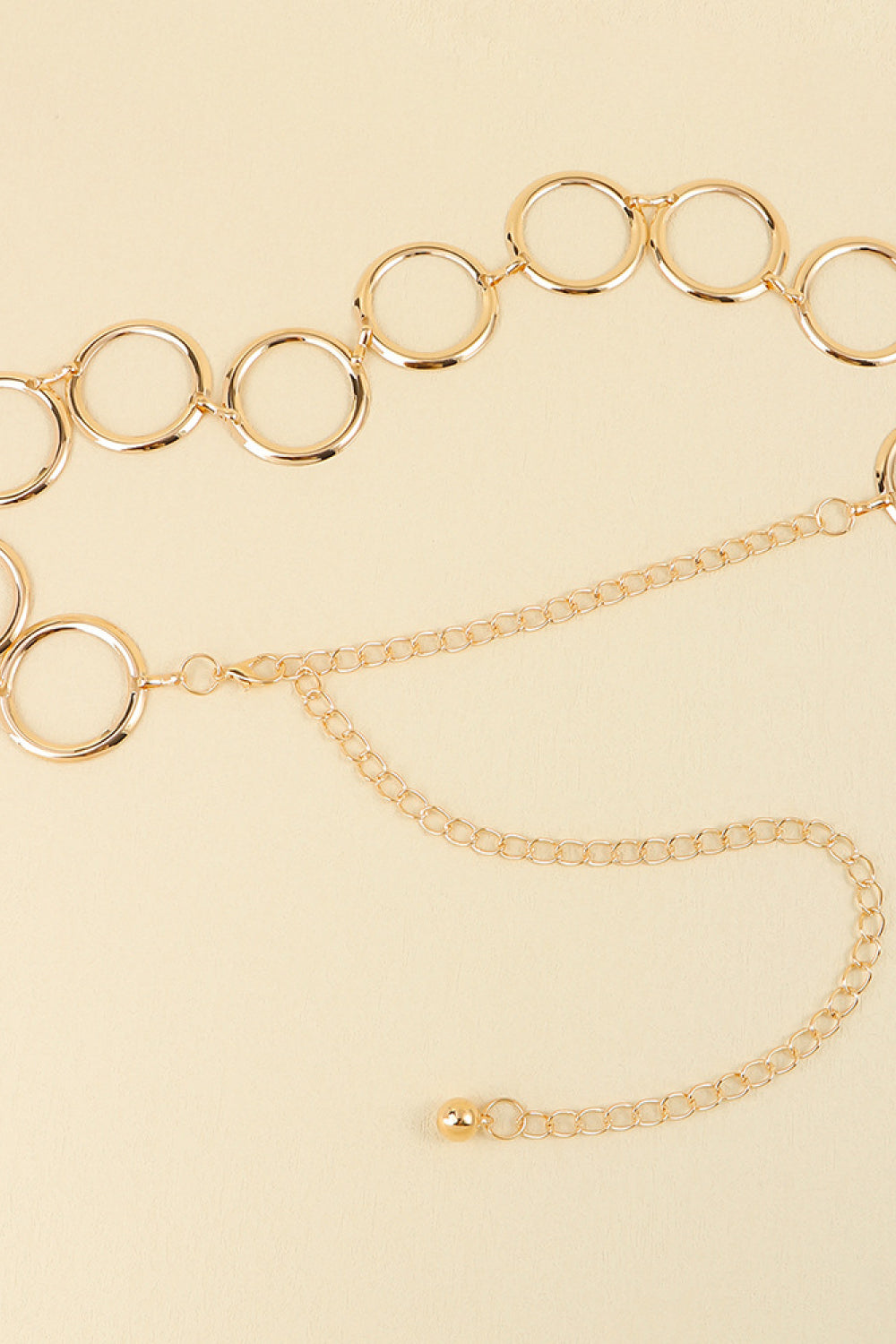 Circle Ring Chain Belt - Gold / One Size