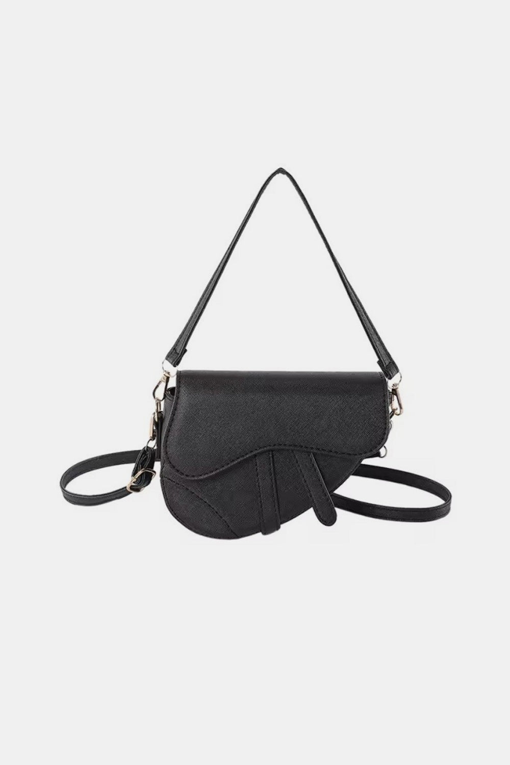 Crossbody Saddle Bag - Black / One Size