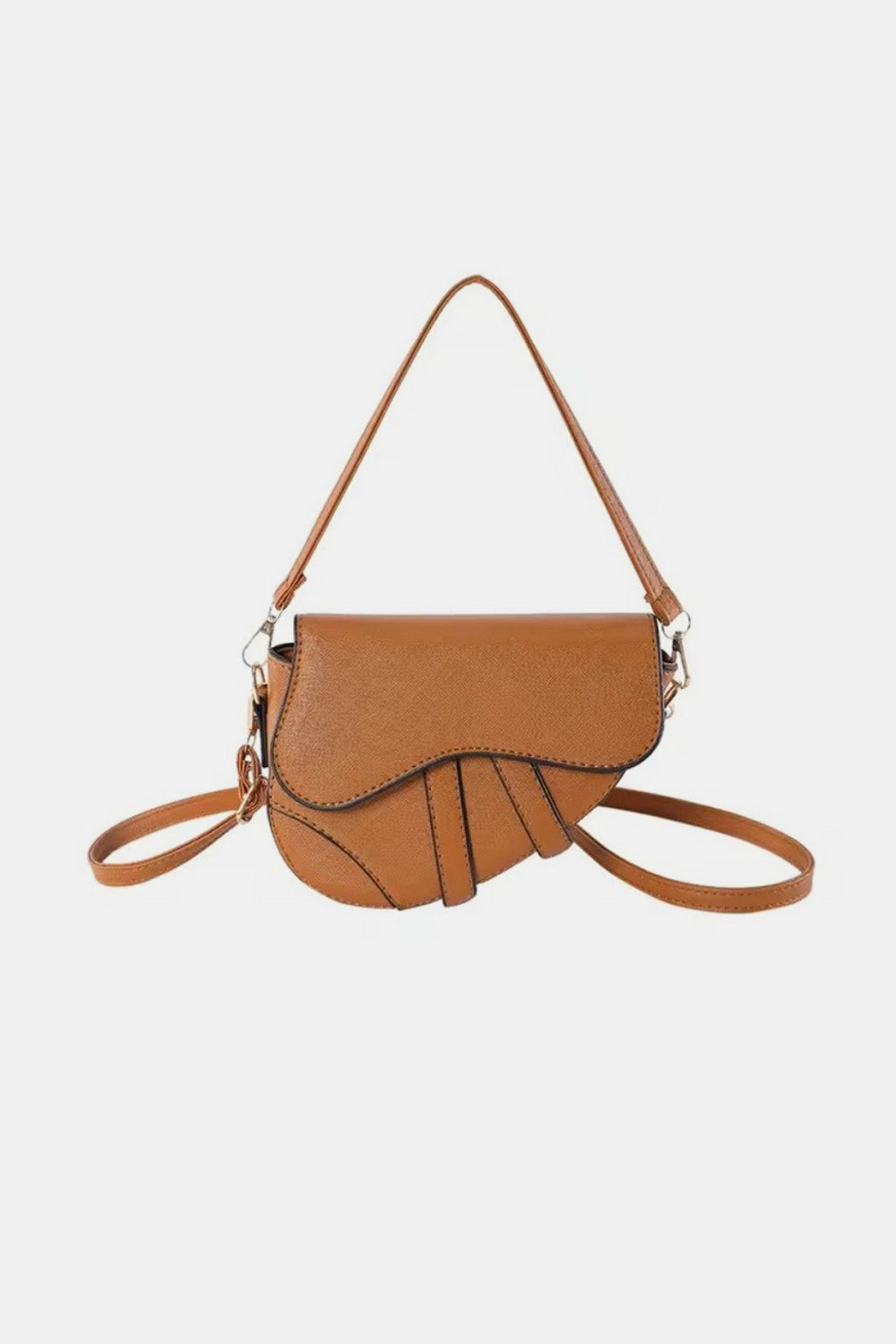 Crossbody Saddle Bag - Camel / One Size