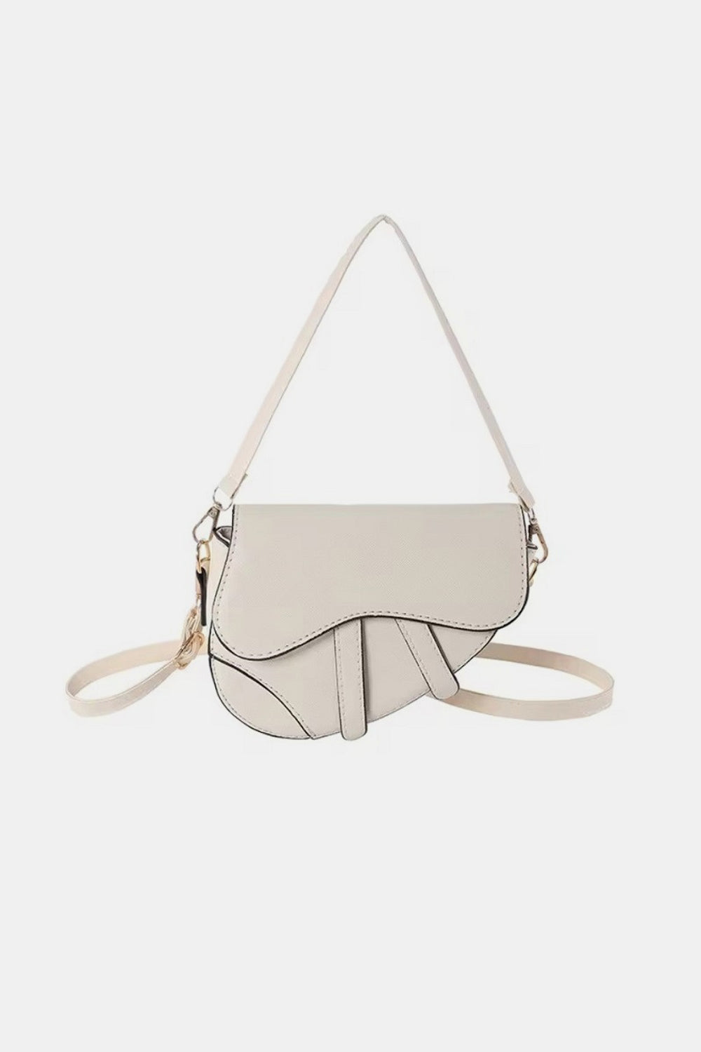 Crossbody Saddle Bag - Off White / One Size