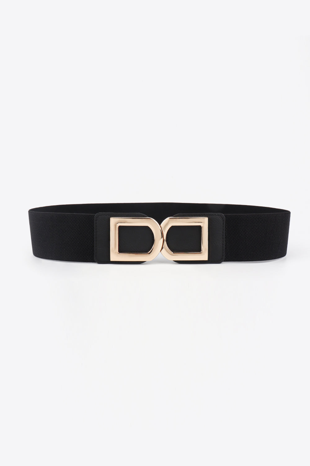 Double D Buckle PU Belt - Black / One Size