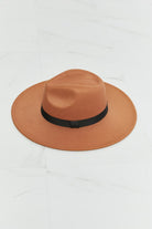 Fame Enjoy The Simple Things Fedora Hat - Khaki / One Size