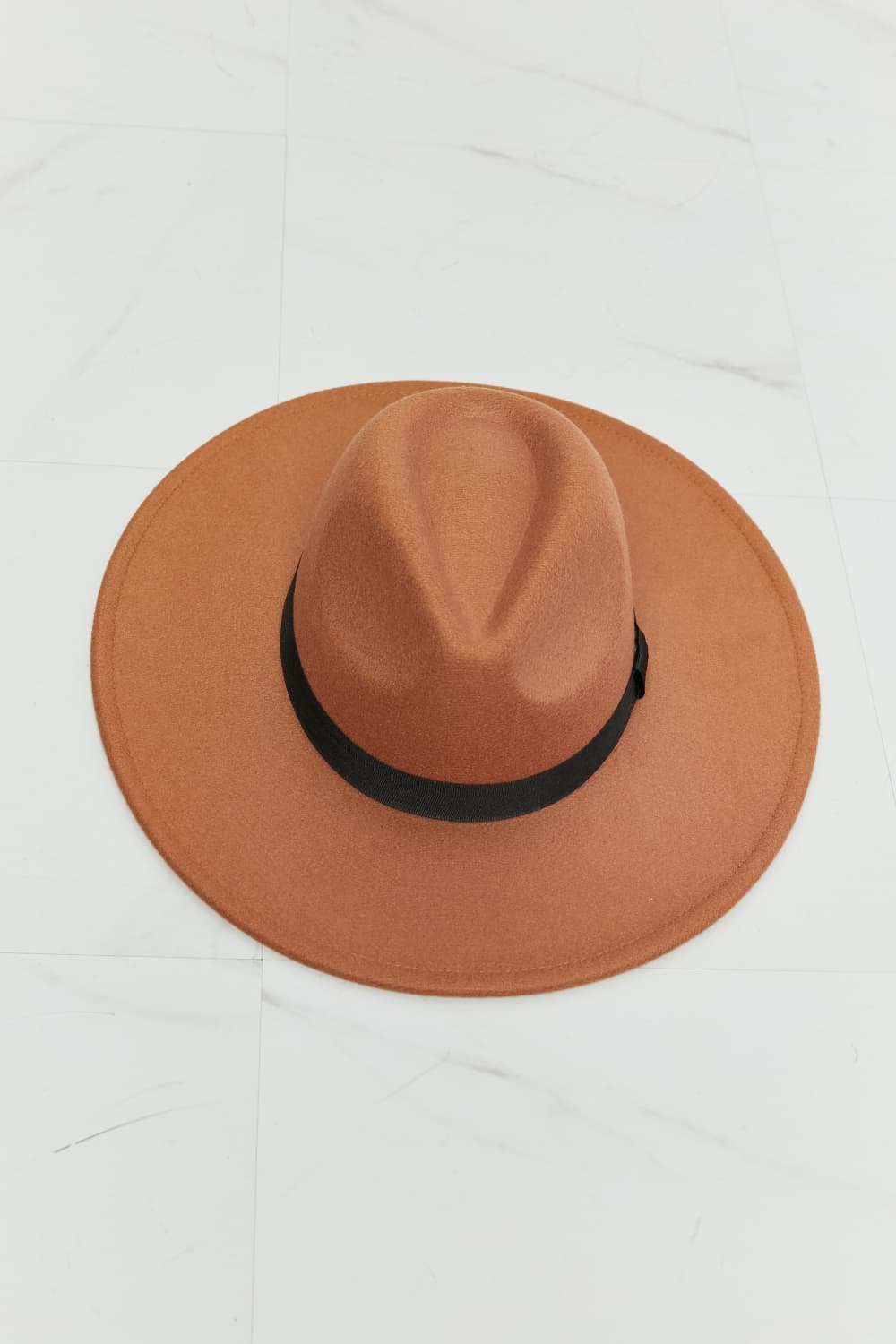 Fame Enjoy The Simple Things Fedora Hat - Khaki / One Size