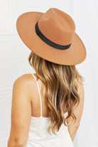 Fame Enjoy The Simple Things Fedora Hat - Khaki / One Size