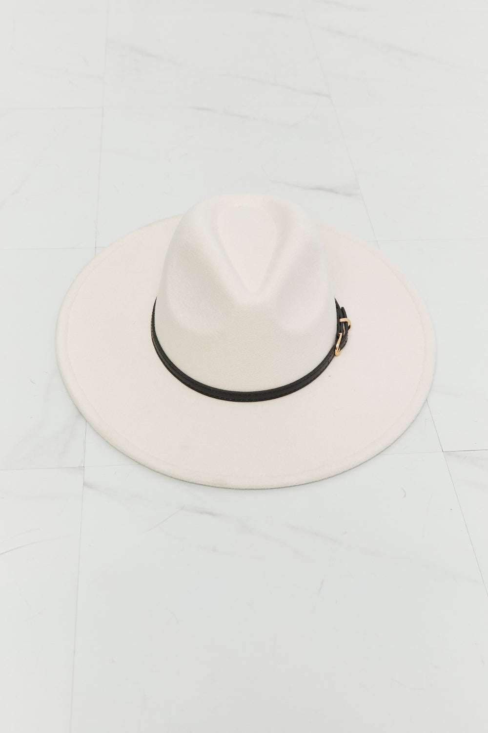 Fame Keep It Classy Fedora Hat - Beige / One Size