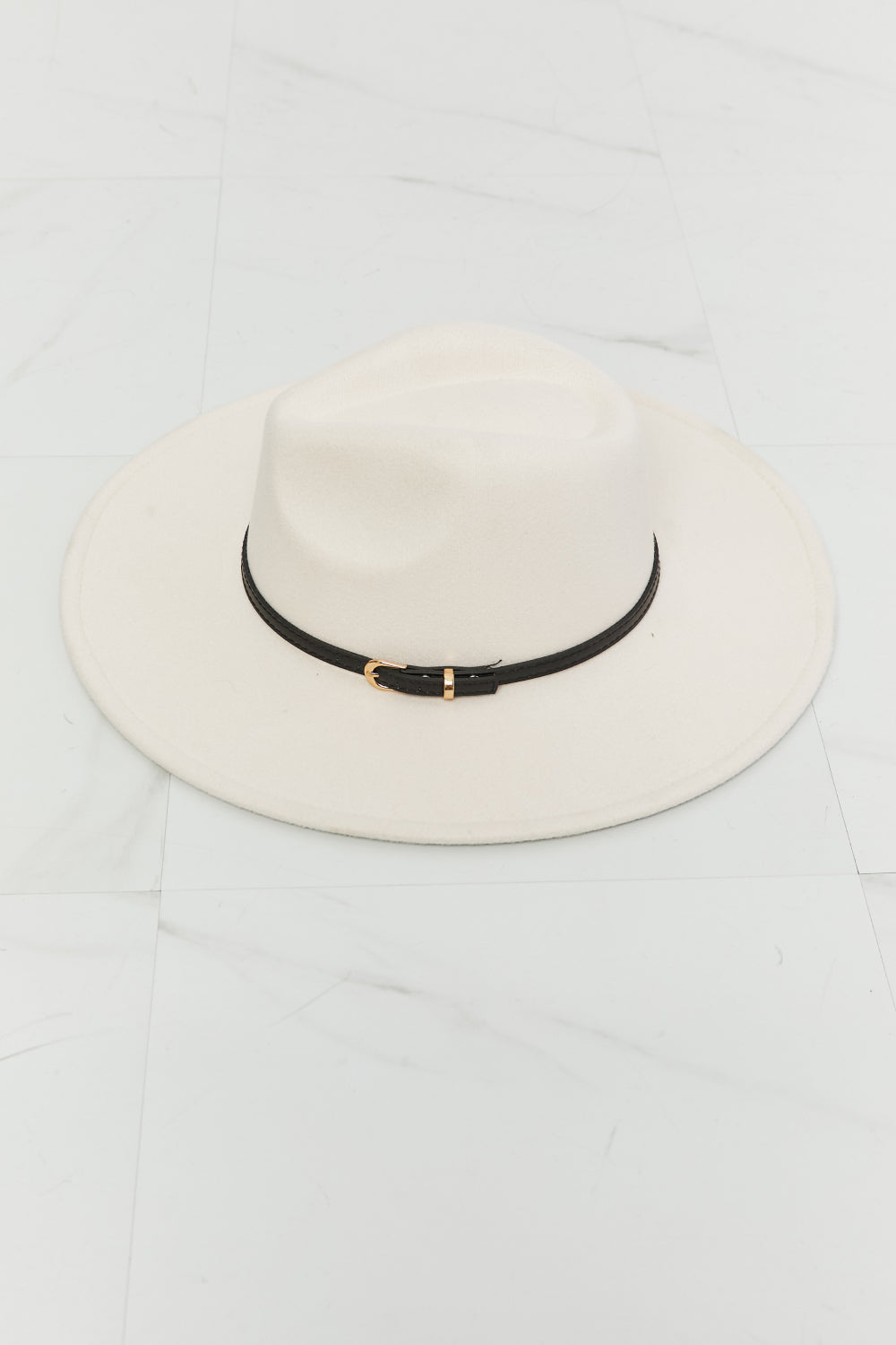 Fame Keep It Classy Fedora Hat - Beige / One Size
