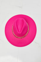 Fame Keep Your Promise Fedora Hat in Pink - Hot Pink / One Size