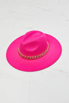 Fame Keep Your Promise Fedora Hat in Pink - Hot Pink / One Size