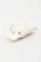 Fame Rhinestone Pave Heart Cowboy Hat - Iv / One Size