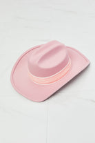 Fame Western Cutie Cowboy Hat in Pink - Blush Pink / One Size