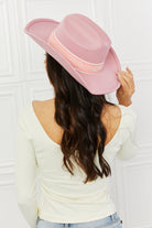 Fame Western Cutie Cowboy Hat in Pink - Blush Pink / One Size