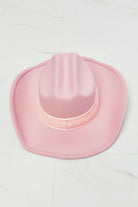 Fame Western Cutie Cowboy Hat in Pink - Blush Pink / One Size