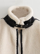 Fluffy Fur Coat w Leather