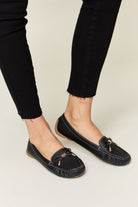 Forever Link Slip On Bow Flats Loafers - BLACK / 6