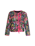 Front Tie Printed Lightweight Jacket