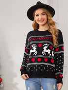 Fun Festive Knit Sweater - Black / S - sweater