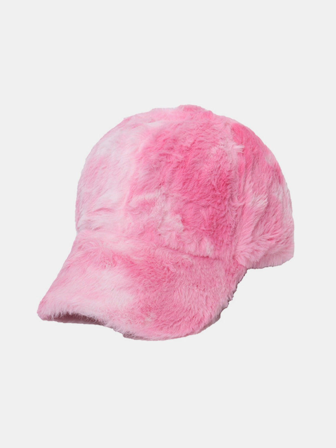 Fuzzy Acrylic Baseball Cap - Fuchsia Pink / One Size