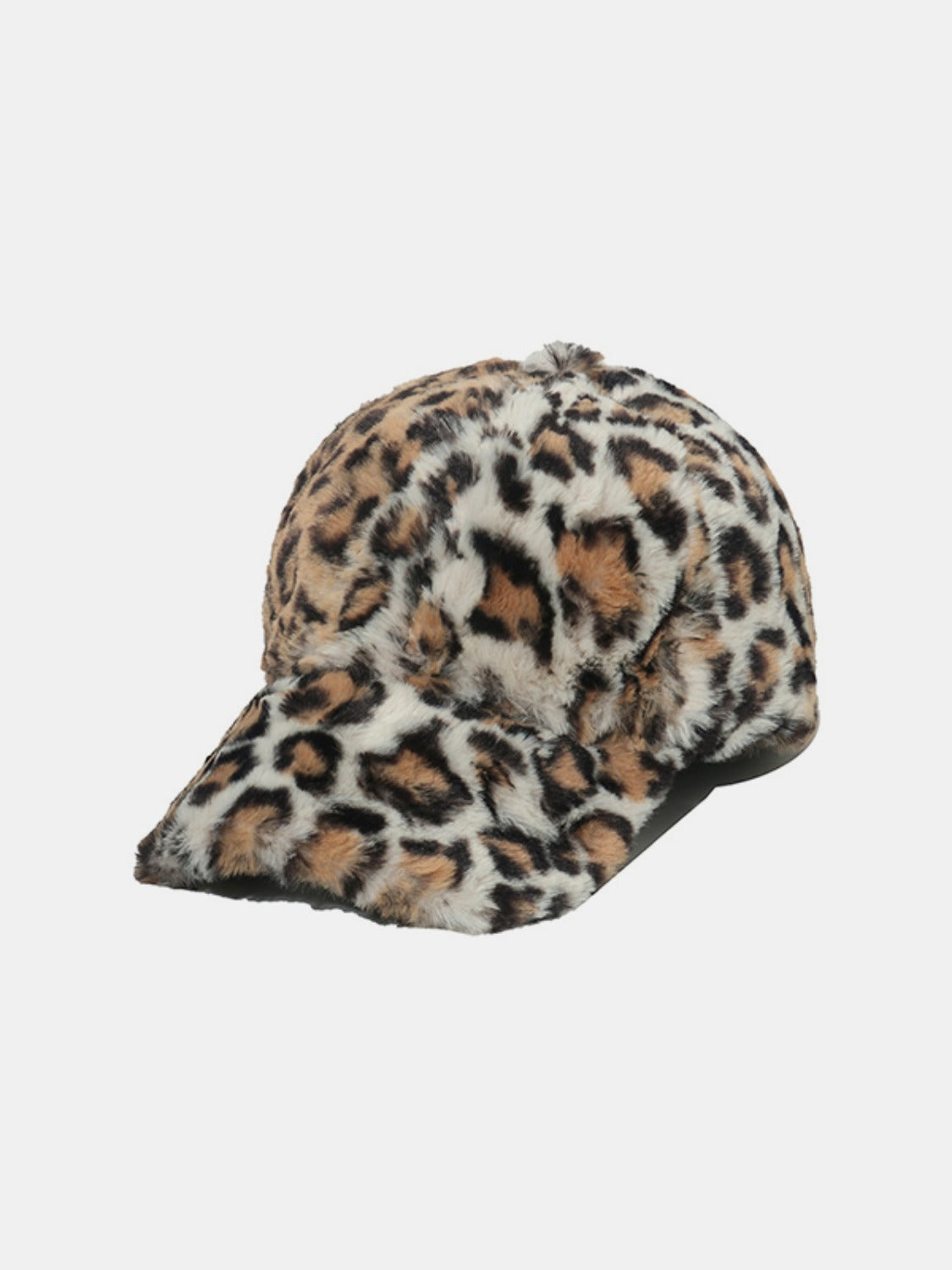 Fuzzy Acrylic Baseball Cap - Khaki / One Size