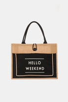 Large Hello Weekend Tote Bag