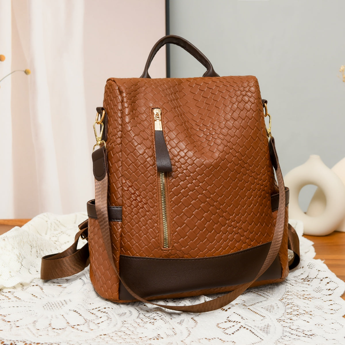 Leather Backpack Bag