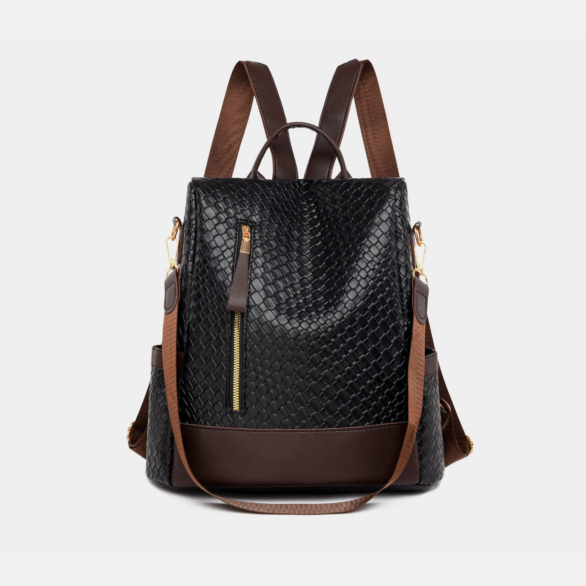 Leather Backpack Bag - Black / One Size